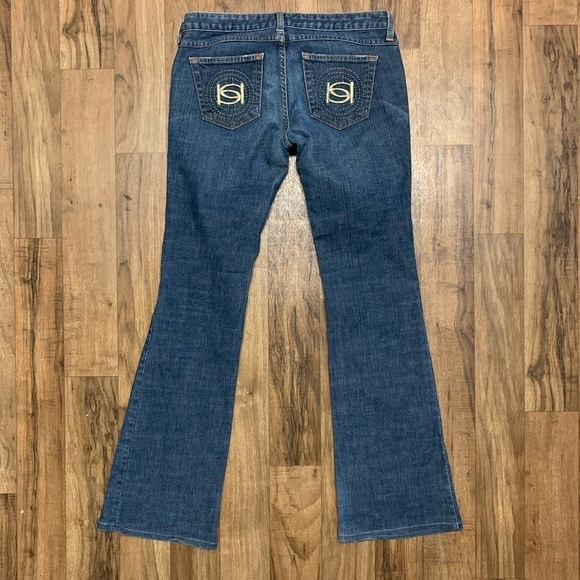 Bebe Medium Wash Flare Leg Denim Jeans 29 - Picture 4 of 6